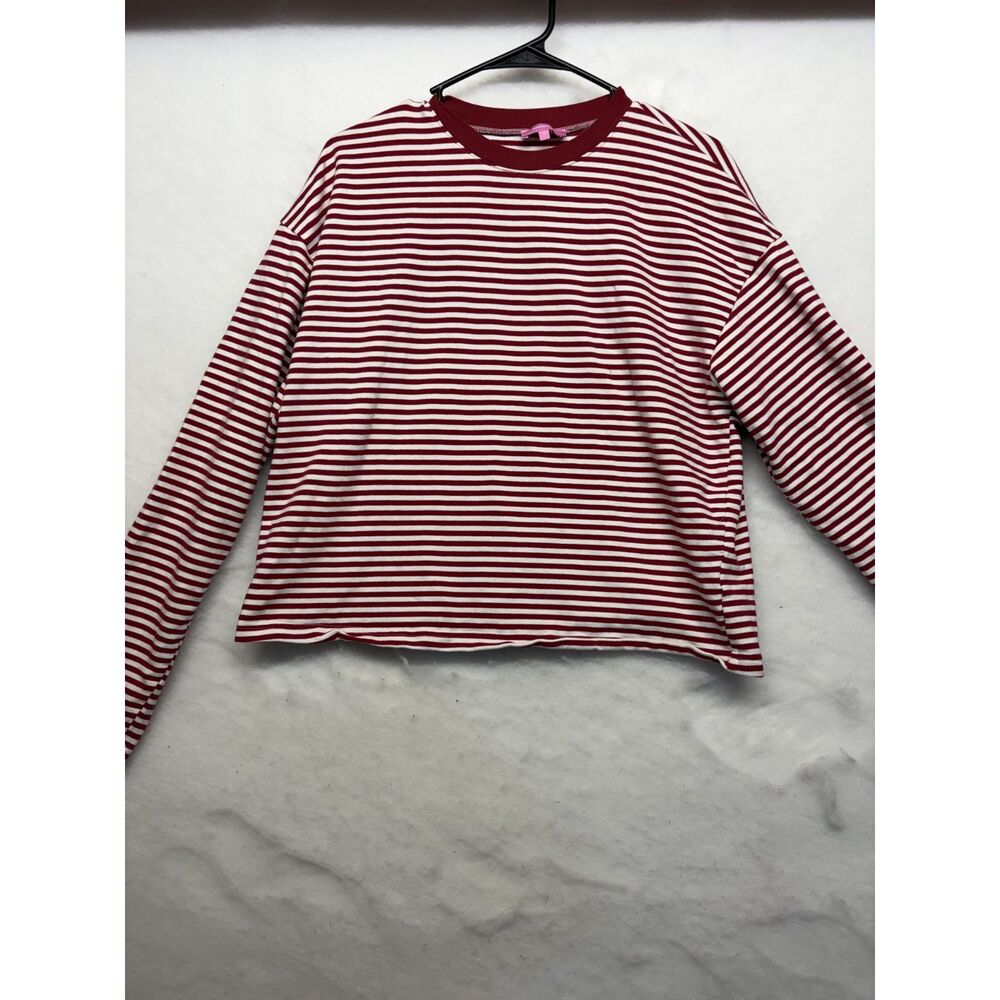 Edikted xs red stripped long sleeve top
